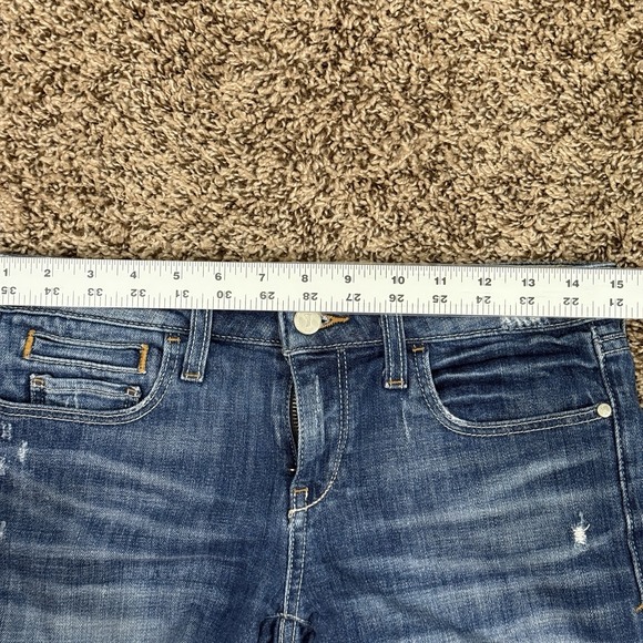 Anthropologie Pilcro the Letterpress Stet Jean Shorts Size 25 Roll-Up Denim Blue - Picture 7 of 7